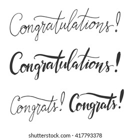 congratulation card. Vector hand drawn phrase. Hand lettering poster. Can be used for graduation, greeting, ceremony, achievement.