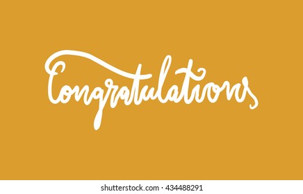 congratulation card. Vector hand drawn phrase. Hand lettering poster. Can be used for graduation, greeting, ceremony, achievement.