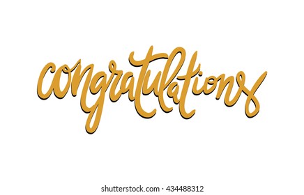 congratulation card. Vector hand drawn phrase. Hand lettering poster. Can be used for graduation, greeting, ceremony, achievement.