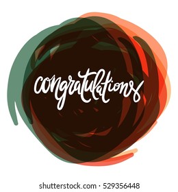 congratulation card. Vector hand drawn phrase. Hand lettering poster. Can be used for graduation, greeting, ceremony, achievement.