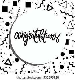 congratulation card. Vector hand drawn phrase. Hand lettering poster. Can be used for graduation, greeting, ceremony, achievement.