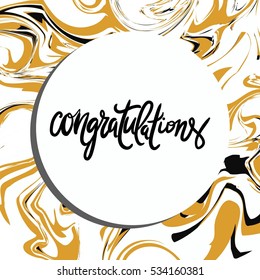 congratulation card. Vector hand drawn phrase. Hand lettering poster. Can be used for graduation, greeting, ceremony, achievement.