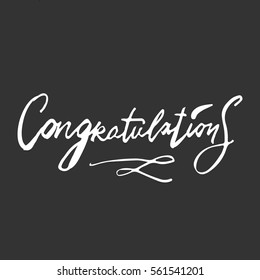 congratulation card. Vector hand drawn phrase. Hand lettering poster. Can be used for graduation, greeting, ceremony, achievement.