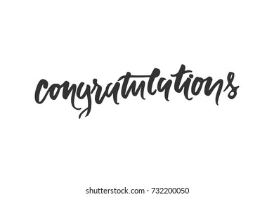 congratulation card. Vector hand drawn phrase. Hand lettering poster. Can be used for graduation, greeting, ceremony, achievement.