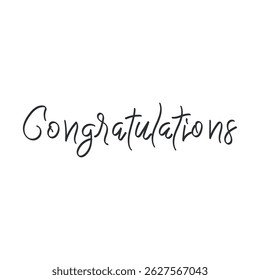 Congratulation celebration Handwritten Calligraphy vector.