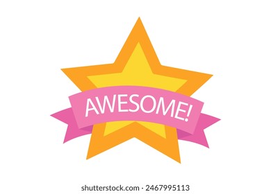 Congratulation Element Flat Sticker Design