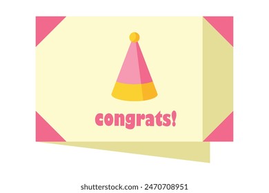 Congratulation Element Flat Sticker Design
