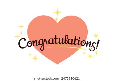 Congratulation Element Flat Sticker Design