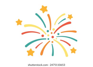 Congratulation Element Flat Sticker Design