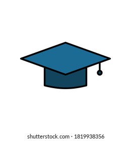 congratulation flat icon, icon for education. Design template vector