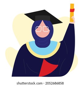 congratulation graduate to woman muslim