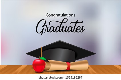 Congratulation Graduates Class Academic College Illustration Stock ...