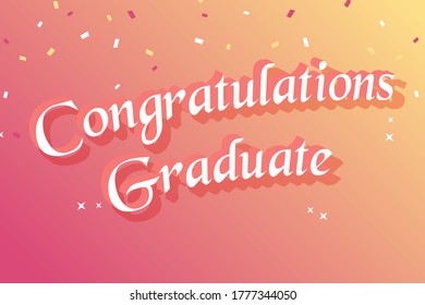 Congratulation Graduation Greeting Card Poster Background Stock Vector ...