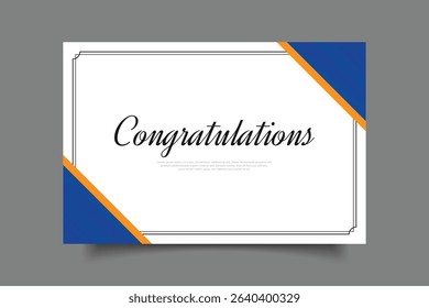 congratulation greeting card template design