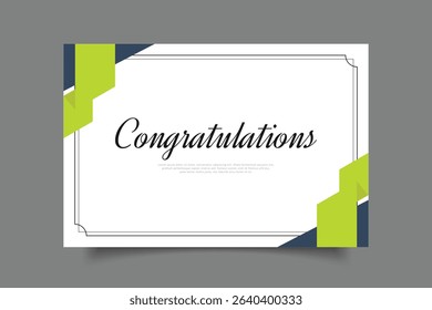 congratulation greeting card template design