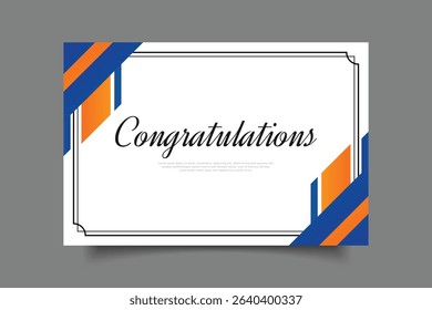congratulation greeting card template design