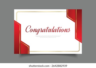 congratulation greeting card template design
