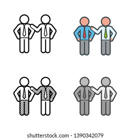 Congratulation Icon in Different Color and Style
