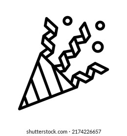 Icono de felicitación. Diseño De Estilo De Arte De Línea Aislado En Fondo Blanco
