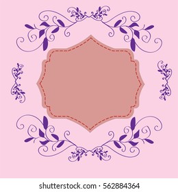 congratulation invitation card with flowers on a beautiful background