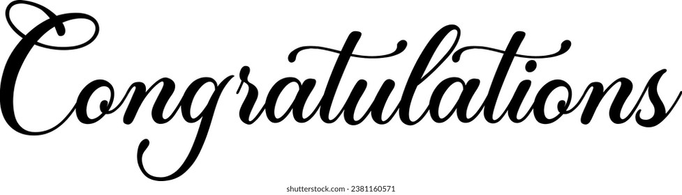 congratulation lettering vector. vector text effect. handwritting congratulations. 