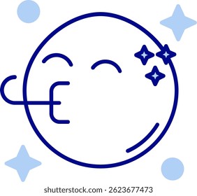 Projeto de ícone de vetor de linha de congratulação