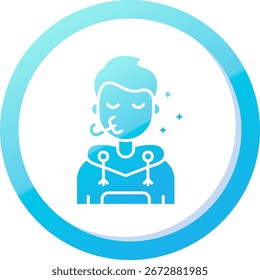 Projeto de ícone de vetor de linha de congratulação