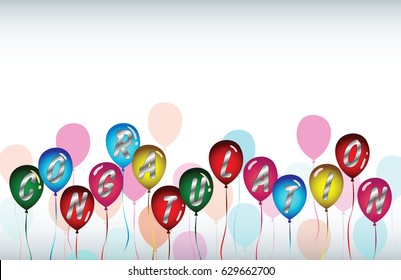 congratulation massage on balloon.
vector for congratulations