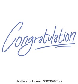 Congratulation modern handwritten quote ,good for graphic design resources, books, pamflets, letters, posters, banners, and more.