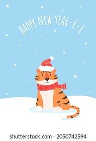 Congratulation with new year of tiger according to chinese traditions.
