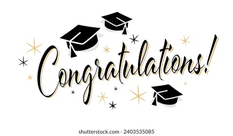 Congratulation on white background vector