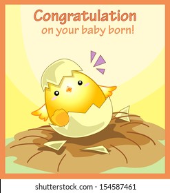 Congratulation on your baby born greeting card