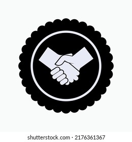 Congratulation Symbol. Shakehand Or Agree. Icons Expressing Praise For An Achievement Or Good Wishes On A Special Occasion - Vector.