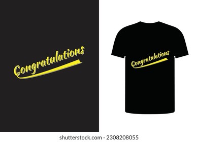 congratulation t shirt design, typography print design