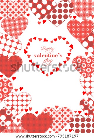 congratulation template valentines day hearts vector stock vector congratulation template