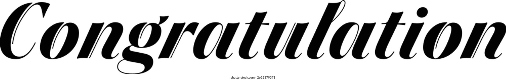 Congratulation text calligraphy. Calligraphic banner. Hand lettering, Congratulating vector banner design for graduation party eps 8 