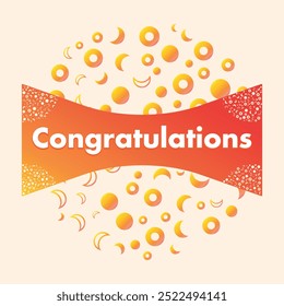 Congratulation text design for wishing card design, Vector lettering design