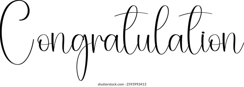 Congratulation text design for wishing card design