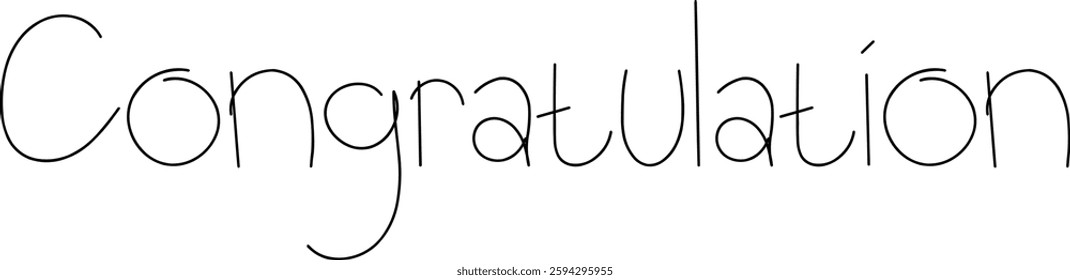 Congratulation text design for wishing card design and easy to edit color, size and many more
