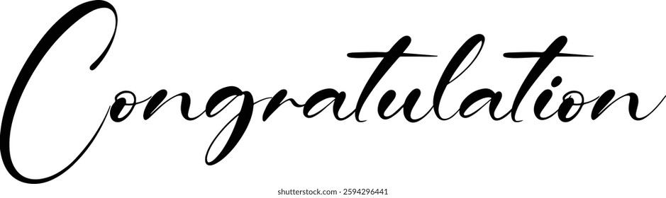 Congratulation text design for wishing card design and easy to edit color, size and many more
