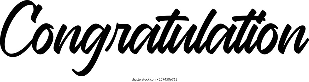 Congratulation text design for wishing card design and easy to edit color, size and many more


