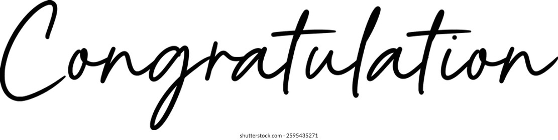 Congratulation text design for wishing card design and easy to edit color, size and many more

