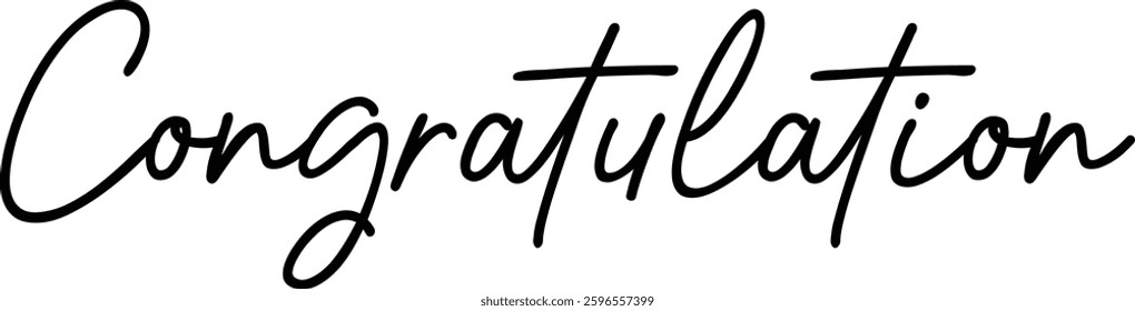 Congratulation text design for wishing card design and easy to edit color, size and many more

