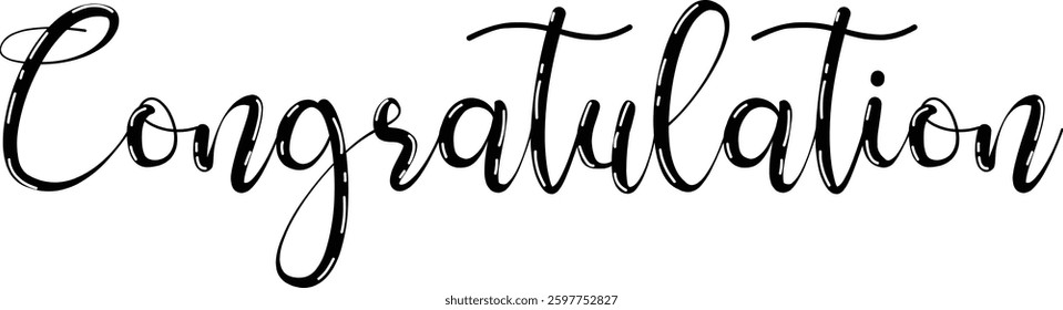 Congratulation text design for wishing card design and easy to edit color, size and many more
