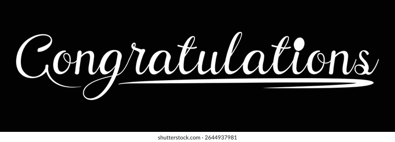 Congratulation text design for wishing card design and easy to edit color, size and many more.