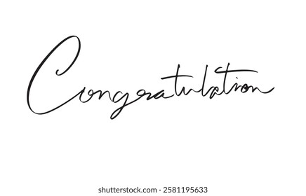 congratulation text font calligraphy hand written lettering black color object celebration achievement business success happiness anniversary design education finish study learning congratulation
