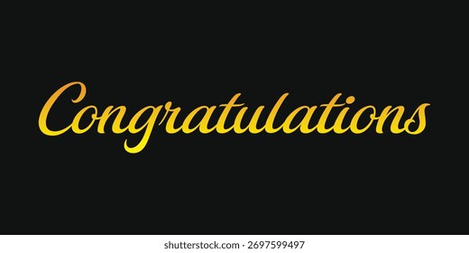 Projeto de tipografia de congratulação, ilustração vetorial
