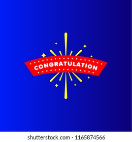 Congratulation Vector Template Design Illustration