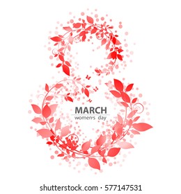 Congratulation with woman's day vector illustration