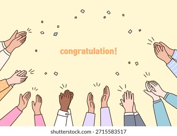Congratulation!_a hand gesture that claps and celebrates